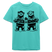 LATSCH & BOMMEL-Bio Teenager T-Shirt - Poolblau