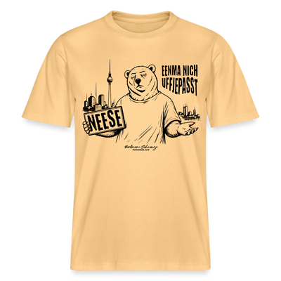 Berlin Souvenir-NEESE-RELAXED FIT Unisex Organic T-Shirt - Hellgelb