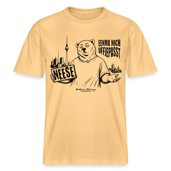 Berlin Souvenir-NEESE-RELAXED FIT Unisex Organic T-Shirt - Hellgelb