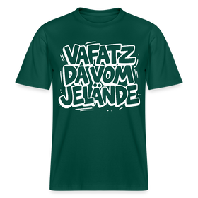 Berliner Spruch-VAFATZ DA VOM JELÄNDE- RELAXED FIT Unisex Bio T-Shirt - Forest