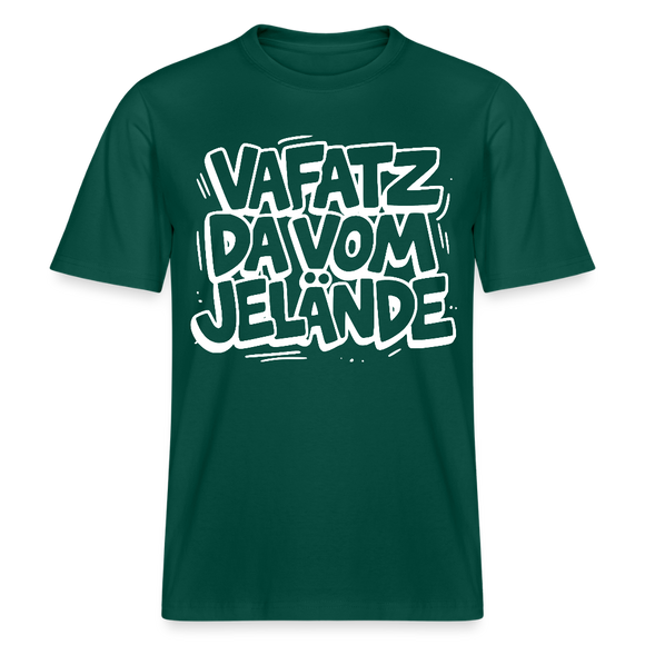 Berliner Spruch-VAFATZ DA VOM JELÄNDE- RELAXED FIT Unisex Bio T-Shirt - Forest