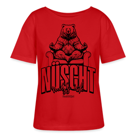 Berlin Shirt-NÜSCHT MUSS ICK-Rundhals Frauen Bio-T-Shirt - Rot