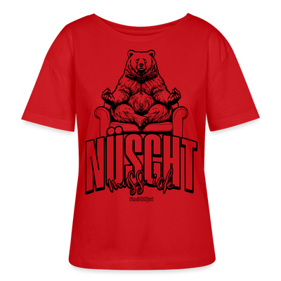 Berlin Shirt-NÜSCHT MUSS ICK-Rundhals Frauen Bio-T-Shirt - Rot