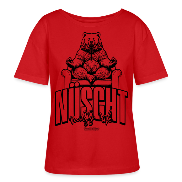 Berlin Shirt-NÜSCHT MUSS ICK-Rundhals Frauen Bio-T-Shirt - Rot