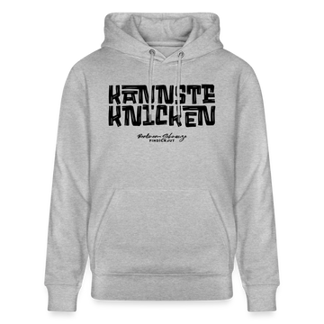Berliner Schnauze - KANNSTE KNICKEN-Unisex Bio-Hoodie - Grau meliert