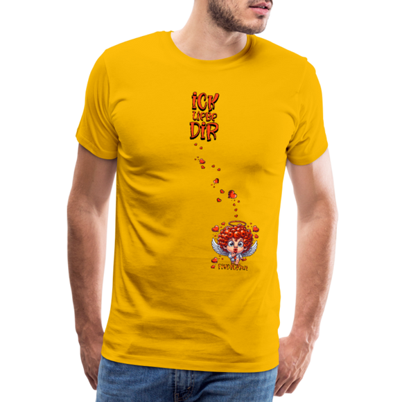 ICK LIEBE DIR-Männer Premium T-Shirt - Sonnengelb
