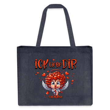 ICK LIEBE DIR-recycelter Shopping Bag - midnight Blue