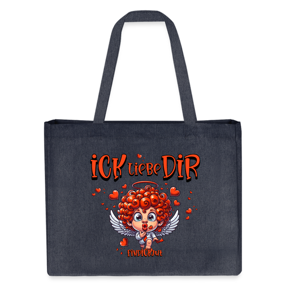 ICK LIEBE DIR-recycelter Shopping Bag - midnight Blue