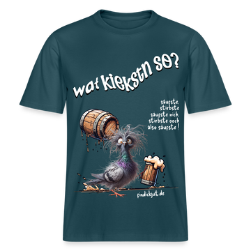 WAT KIEKSTN SO?-Relaxed Fit Unisex Bio-T-Shirt II - Dunkles Petrol