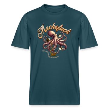 MUCKEFUCK - Relaxed Fit Unisex Bio-T-Shirt - Dunkles Petrol