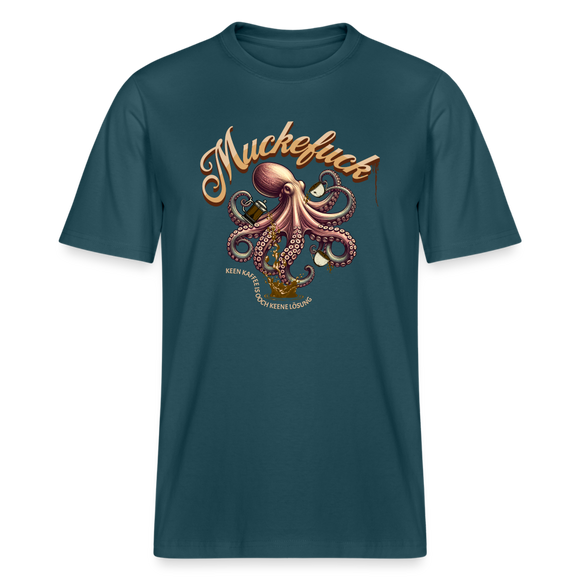 MUCKEFUCK - Relaxed Fit Unisex Bio-T-Shirt - Dunkles Petrol
