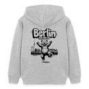 Berlin Souvenir-Kinder Bio-Hoodie-BERLIN ICK LIEBE DIR - Grau meliert