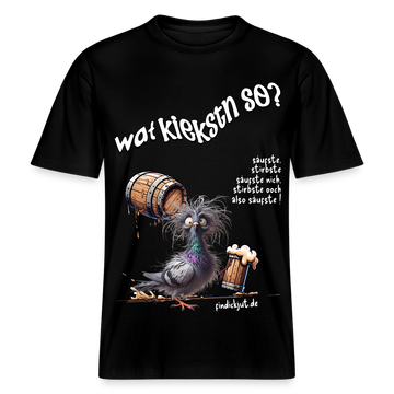 WAT KIEKSTN SO?-Relaxed Fit Unisex Bio-T-Shirt II - Schwarz