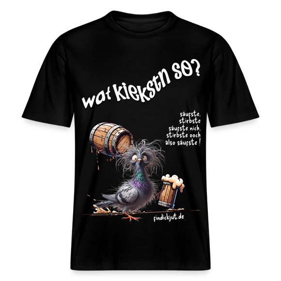 WAT KIEKSTN SO?-Relaxed Fit Unisex Bio-T-Shirt II - Schwarz