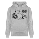 Berlin Souvenir mit echt Berliner Schnauze-NEESE-Unisex Bio-Hoodie - Grau meliert