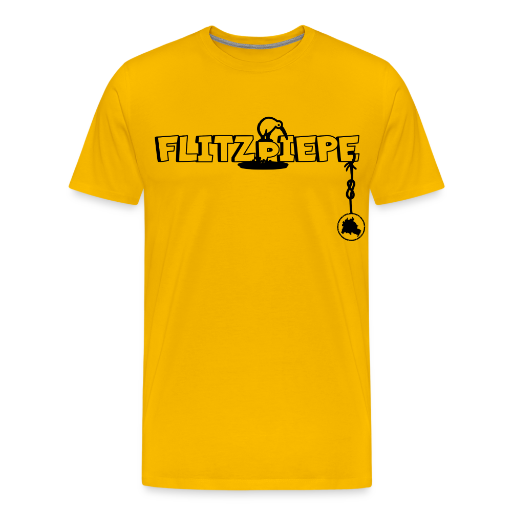 EINE FLITZPIEPE - Männer Premium T-Shirt - Sonnengelb