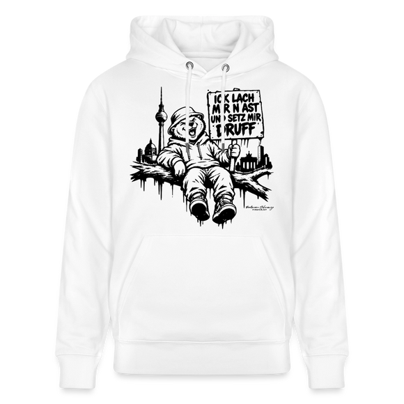 ICK LACH MIR N AST - Unisex Bio-Hoodie mit Berliner Berlin - Weiß