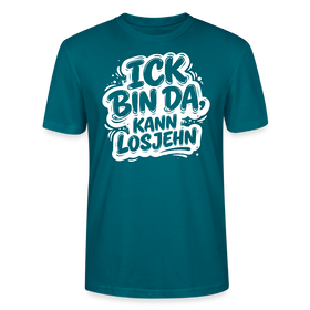 Berlin Shirt-Unisex BIO T-Shirt- ICK BIN DA, KANN LOSJEHN - Ozeanblau