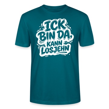 Berlin Shirt-Unisex BIO T-Shirt- ICK BIN DA, KANN LOSJEHN - Ozeanblau