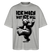 ICK MACH WAT ICK WILL-Oversized Unisex Bio T-Shirt IV - Grau meliert