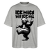 ICK MACH WAT ICK WILL-Oversized Unisex Bio T-Shirt IV - Grau meliert