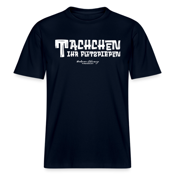 Berliner Begrüssung-TACHCHEN IHR FLITZPIEPEN- RELAXED FIT Unisex Organic T-Shirt - Navy