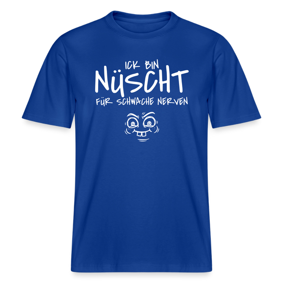 NÜSCHT FÜR SCHWACHE NERVEN-RELAXED FIT Unisex Organic T-Shirt mit Berliner Schnauze - Dunkelblau