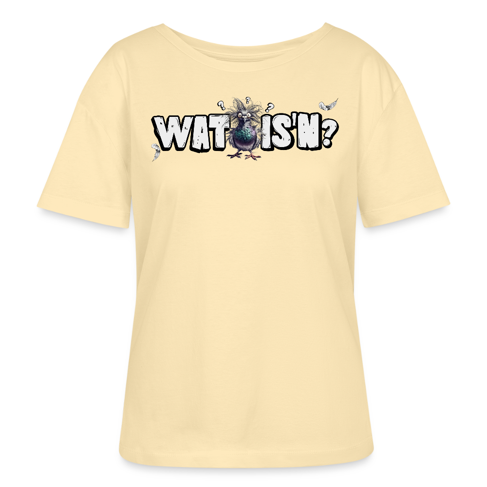 WAT IS'N?-Rundhals Frauen Bio-T-Shirt - Creme