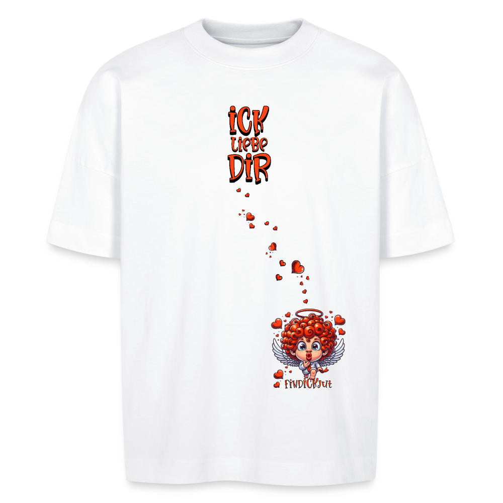 ICK LIEBE DIR-Unisex Oversize Bio-T-Shirt - Weiß