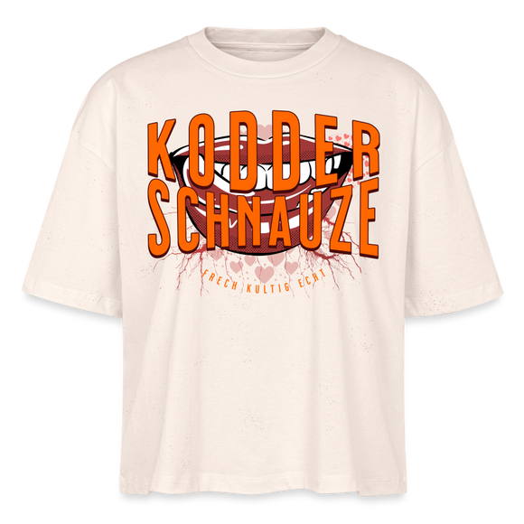 KODDERSCHNAUZE - Frauen Boxy Bio-T-Shirt - Naturweiß