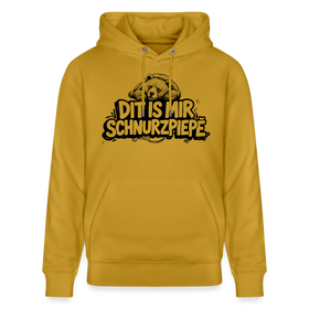 Berliner Bär-Unisex Bio-Hoodie-DIT IS MIR SCHNURZPIEPE - Ocker