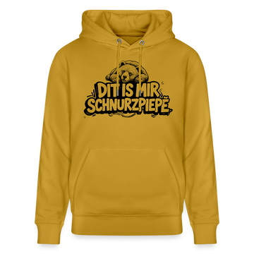 Berliner Bär-Unisex Bio-Hoodie-DIT IS MIR SCHNURZPIEPE - Ocker