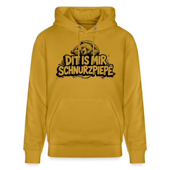 Berliner Bär-Unisex Bio-Hoodie-DIT IS MIR SCHNURZPIEPE - Ocker