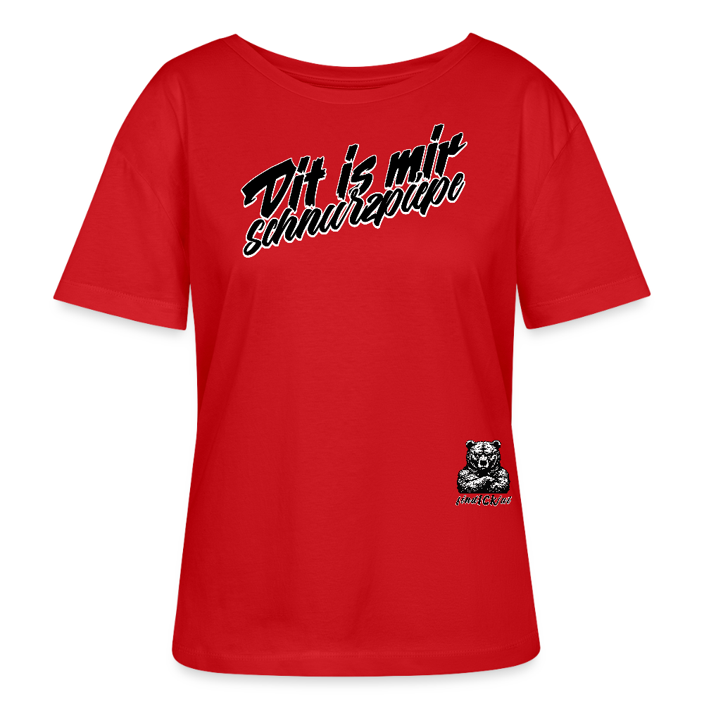 DIT IS MIR SCHNURZPIEPE-Rundhals Frauen Bio-T-Shirt II - Rot