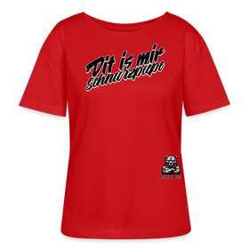 DIT IS MIR SCHNURZPIEPE-Rundhals Frauen Bio-T-Shirt II - Rot
