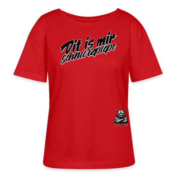 DIT IS MIR SCHNURZPIEPE-Rundhals Frauen Bio-T-Shirt II - Rot