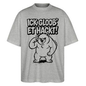 Berlin Shirt-ICK GLOOB ET HACKT-Oversized Unisex Bio T-Shirt - Grau meliert