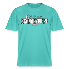 SCHNURZPIEPE-Relaxed Fit Unisex Bio-T-Shirt II - Poolblau