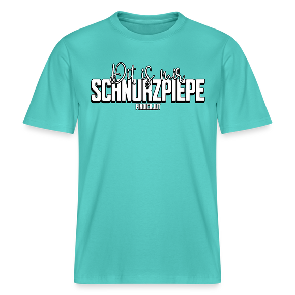 SCHNURZPIEPE-Relaxed Fit Unisex Bio-T-Shirt II - Poolblau
