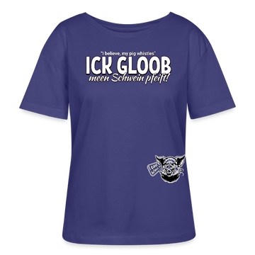 ICK GLOOB MEEN SCHWEIN PFEIFT-Rundhals Frauen Bio-T-Shirt - Dämmerung