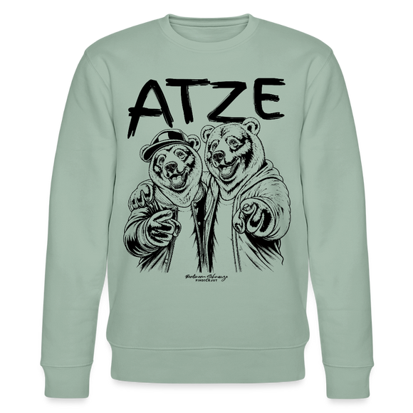 ATZE-Unisex Bio-Sweatshirt für echt Berliner Freunde - Helles Graugrün