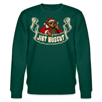 JIBT NÜSCHT-Der Anti-Geschenke-Unisex Bio-Sweatshirt mit Berliner Schnauze - Forest