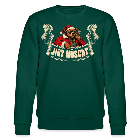 JIBT NÜSCHT-Der Anti-Geschenke-Unisex Bio-Sweatshirt mit Berliner Schnauze - Forest
