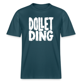 DOLLET DING- RELAXED FIT Unisex Organic T-Shirt - Dunkles Petrol