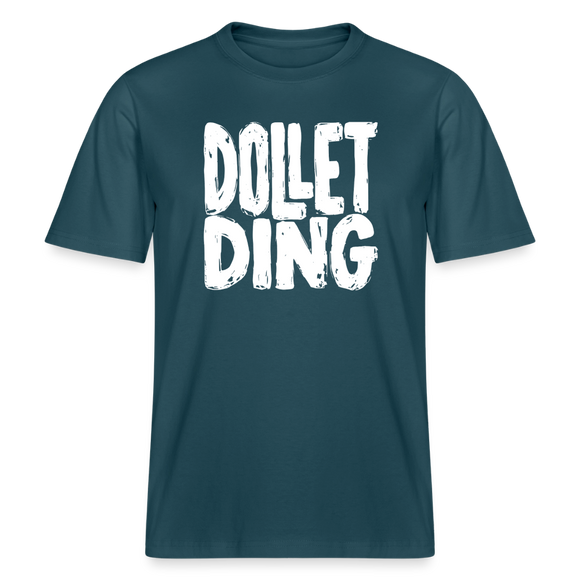 DOLLET DING- RELAXED FIT Unisex Organic T-Shirt - Dunkles Petrol
