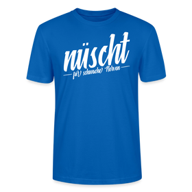 Berlin Shirt-NÜSCHT DARF ICK-Unisex T-Shirt mit Berliner Schnauze - Pfauenblau