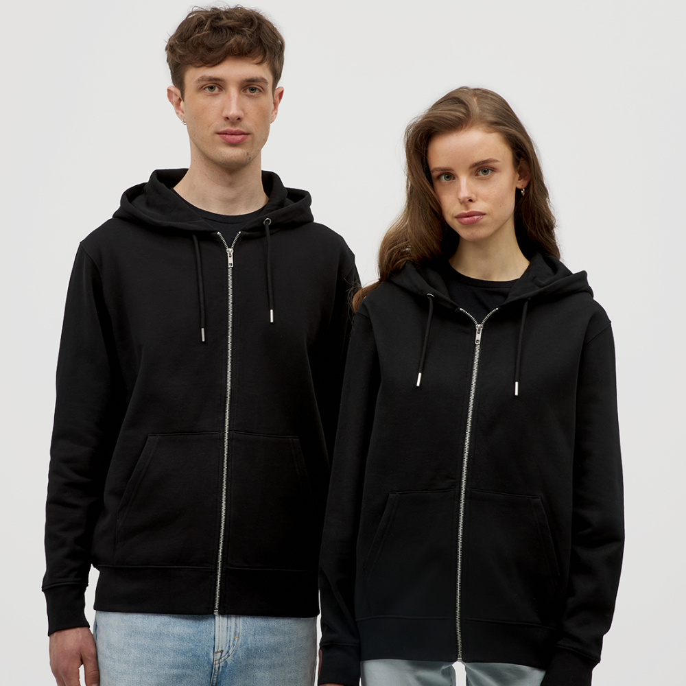 DIT ESKALIERT EH-Unisex Bio-Kapuzenjacke - Schwarz