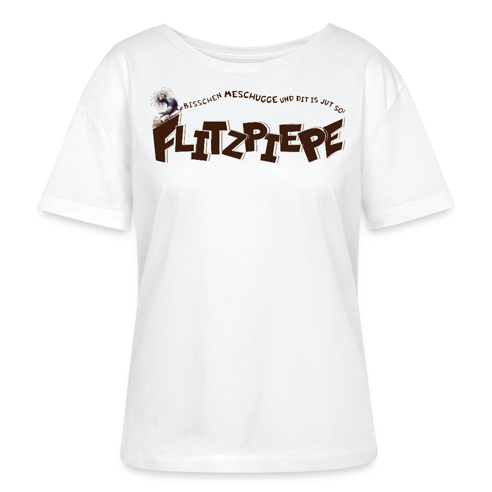BERLINER FLITZPIEPE-Rundhals Frauen Bio-T-Shirt - Weiß