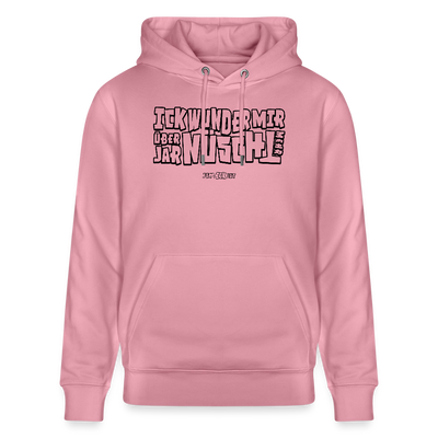 Berliner Spruch-ICK WUNDER MIR-Unisex Bio-Hoodie - Lila Traum