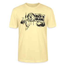 Dit freundliche Shirt mit Berliner Schnauze-MACH 'N ABJANG-Unisex Bio T-Shirt - Creme